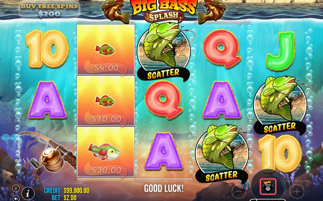 Insamlade pengavärden från fiskarna under Free Spins