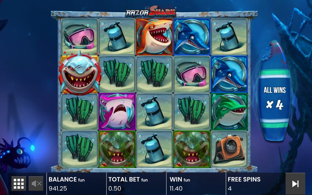 Shark Bonus med Mystery Stacks på hjul 2 och 4