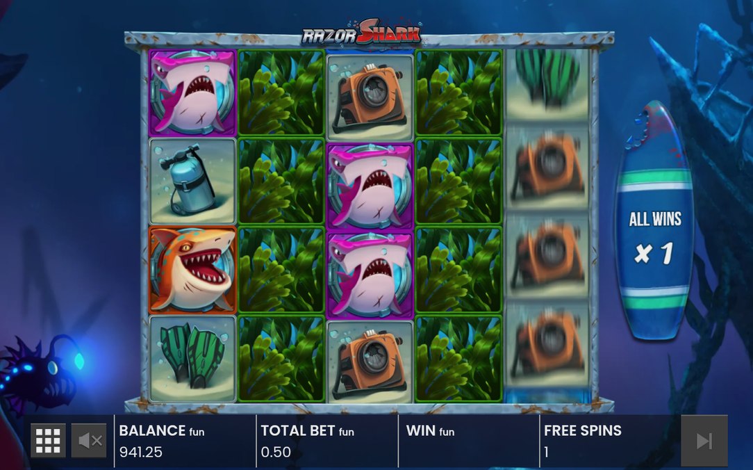 Free Games med ALL WINS-multiplikatorn i bilden